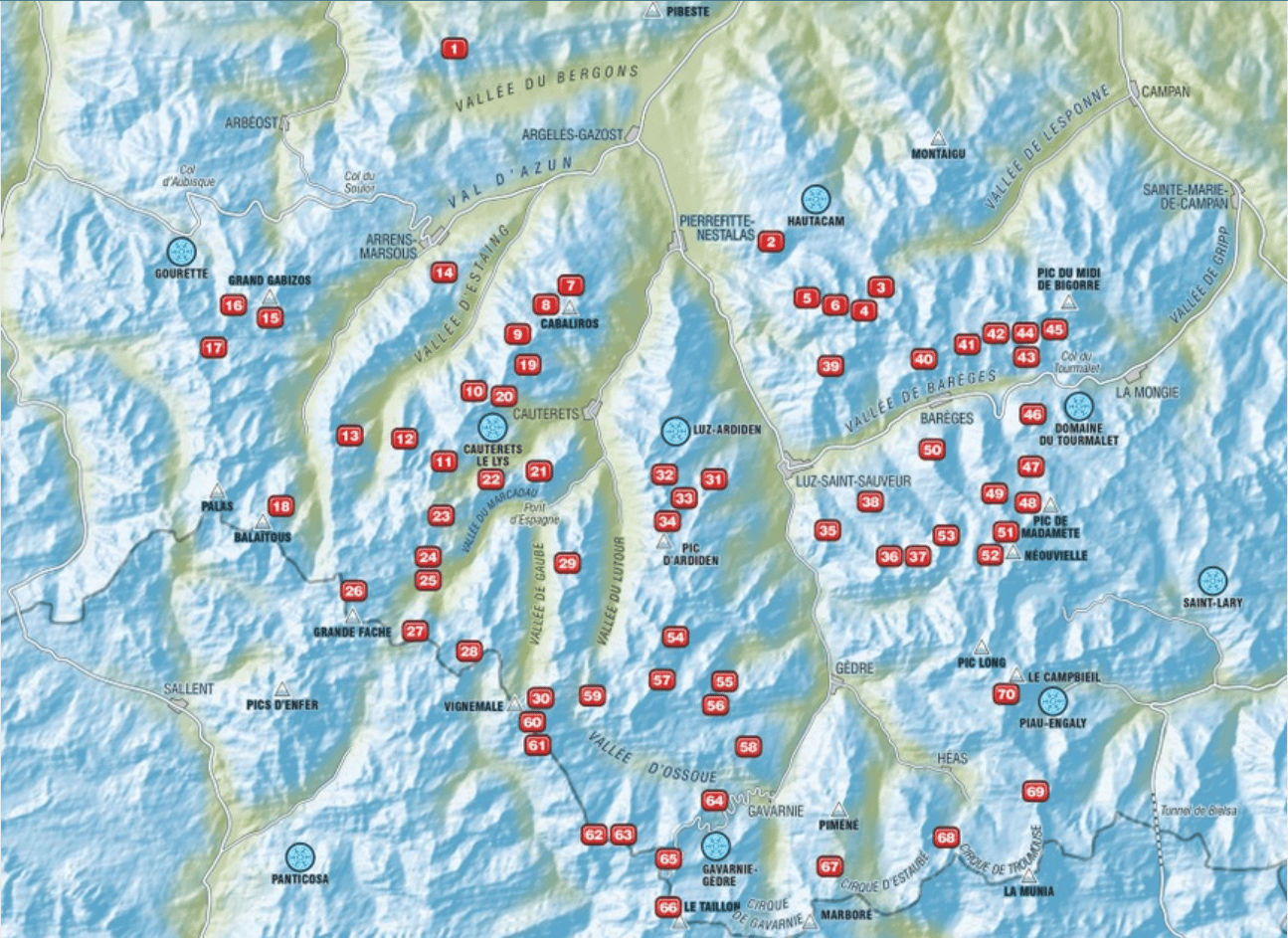 carte topo hautes pyrénées ski rando
