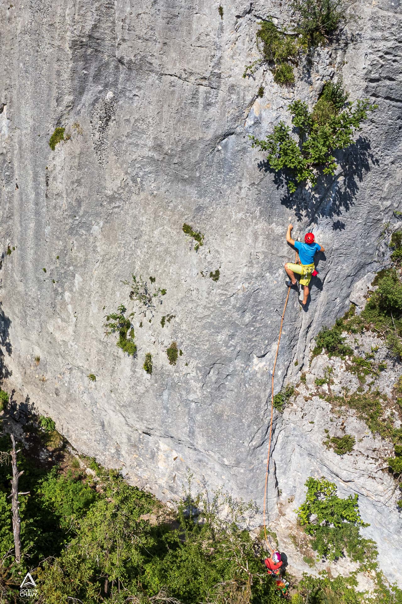 escalade, gorges du Crossey, Isère