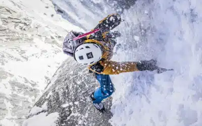 Test Blue Ice crampons Harfang Alpine et piolets Akila à l’Aiguille du Midi