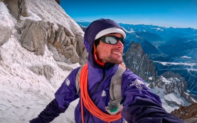 Combo Alpinisme Parapente au mont Blanc pour Benjamin Védrines et Nicolas Jean