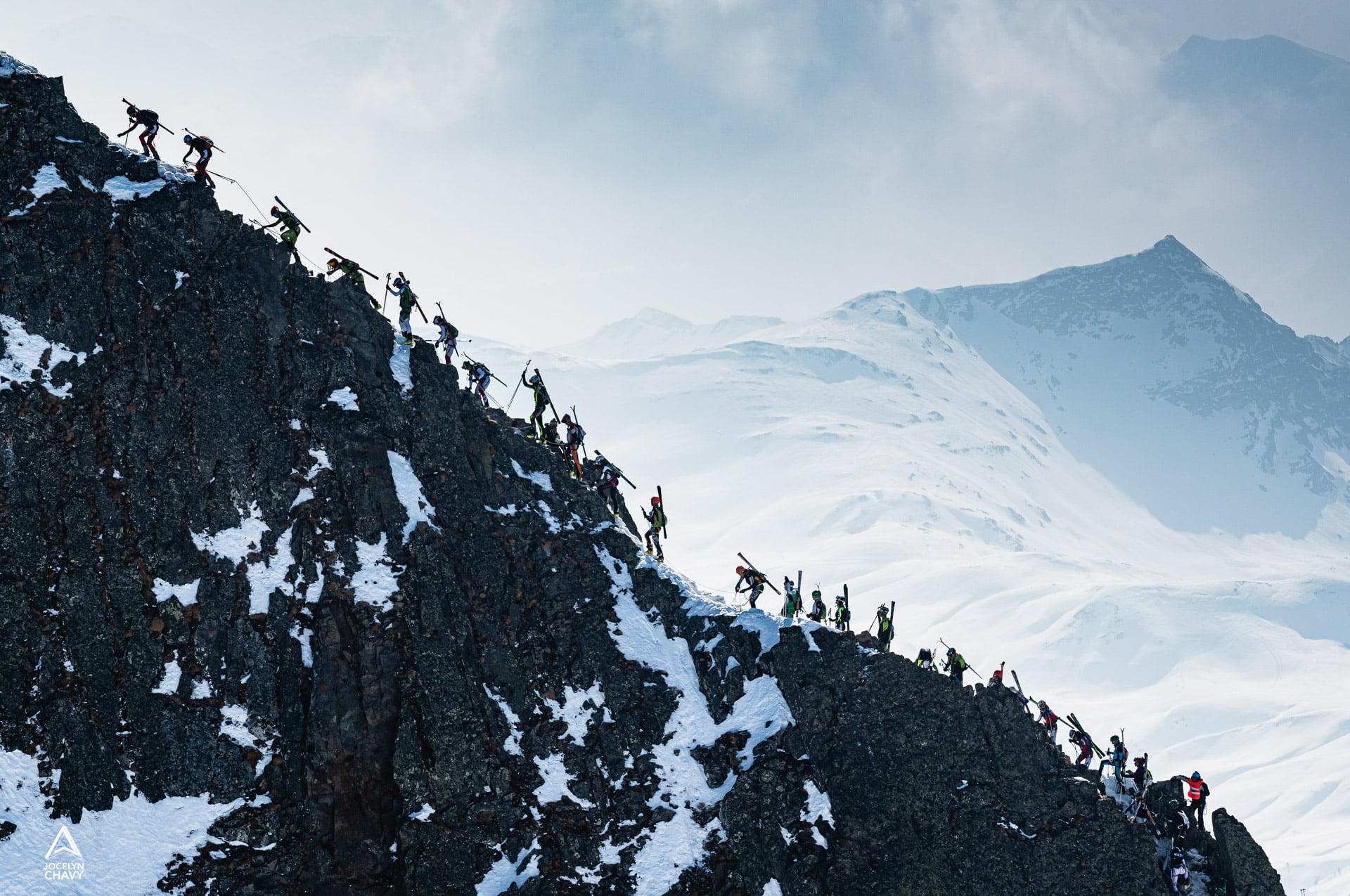 30ème Pierra Menta, J4. Vertige sur l'arête du Grand Mont pour les coureurs.