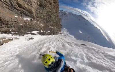 [Vidéo] Paul Bonhomme, Nicolas Jean et Benjamin Védrines ouvrent en ski de pente raide
