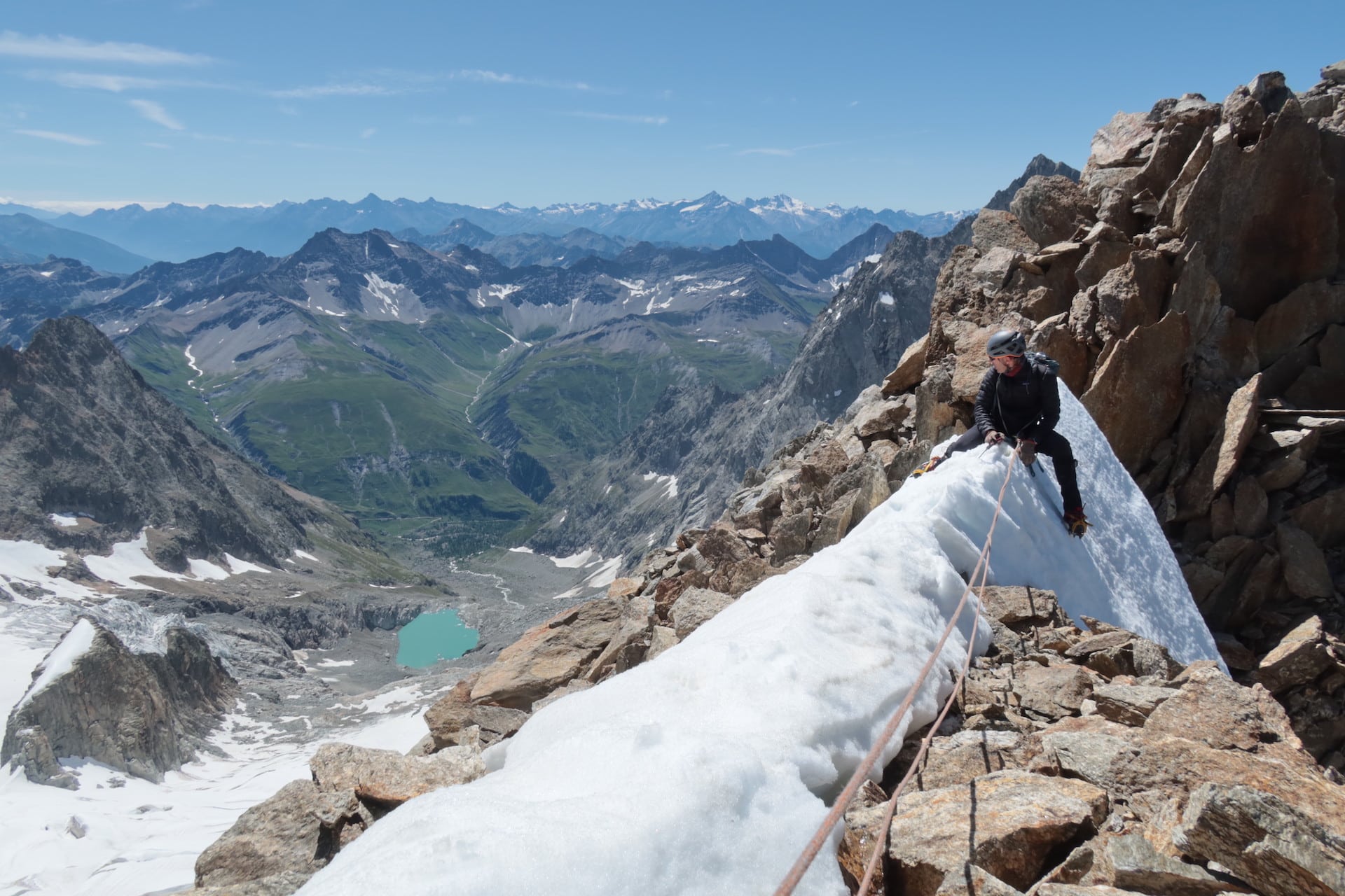 Xavier Pavie au col de Talèfre