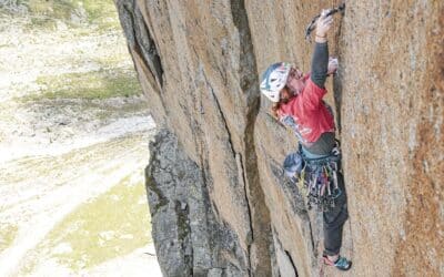 Soline Kentzel, première femme à enchaîner La Darbellay en libre au Petit Clocher du Portalet