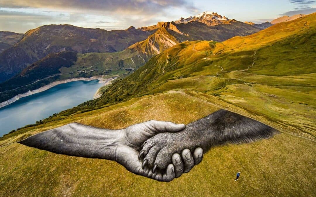 Saype dans le Beaufortain : quand le land art devient publicité